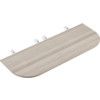 Bench Desk D End, Grey Oak/White, 1600 x 600mm thumbnail-0