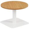 Circular Contract Table, Oak/White, 430mm High thumbnail-0