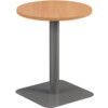 Circular Contract Table, Beech/Silver, 725mm High thumbnail-0