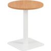 Circular Contract Table, Beech/White, 725mm High thumbnail-0