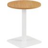 Circular Contract Table, Oak/White, 725mm High thumbnail-0