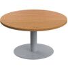 Circular Contract Table, Oak/Silver, 430mm High thumbnail-0