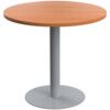 Circular Contract Table, Beech/Silver, 725mm High thumbnail-0