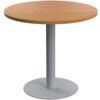 Circular Contract Table, Oak/Silver, 725mm High thumbnail-0