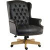 Chairman Noir Executive Chair Leather Faced Black thumbnail-0