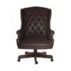 Chairman Rouge Executive Chair Leather Faced Burgundy thumbnail-1