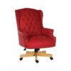 Chairman Rouge Executive Chair Leather Faced Red thumbnail-0