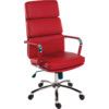 Deco Executive Faux Leather Chair Red thumbnail-0