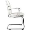 Deco Visitors Chair Cantilever Faux Leather White thumbnail-2