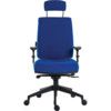 Ergo Plus Operator Chair With Headrest Blue thumbnail-0