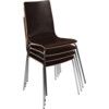 Loft Bistro Chairs Brown Pack of 4 thumbnail-3