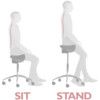 Sit/Stand Stool Black thumbnail-3