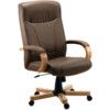 Richmond Executive Chair Leather Faced Brown thumbnail-0