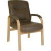 Richmond Visitors Chair Leather Brown thumbnail-0