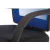 HIGH BACKED MESH CHAIR BLUE/BLACK CHROME BASE thumbnail-1