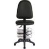 ERGO TWIN DELUXE DRAUGHTMANS CHAIR ADJ. FOOTRING BLACK PU thumbnail-1