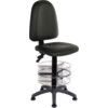 ERGO TWIN DELUXE DRAUGHTMANS CHAIR ADJ. FOOTRING BLACK PU thumbnail-2