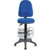 ERGO TWIN DELUXE DRAUGHTMANS CHAIR ADJ. FOOTRING BLUE thumbnail-1