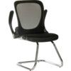 FLIP MESH VISITOR CHAIR (FLIP UP ARMS) BLACK thumbnail-2