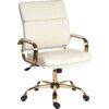 VINTAGE LEATHER LOOK EXECUTIVE CHAIR WHITE thumbnail-0