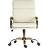 VINTAGE LEATHER LOOK EXECUTIVE CHAIR WHITE thumbnail-1