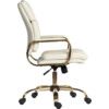 VINTAGE LEATHER LOOK EXECUTIVE CHAIR WHITE thumbnail-2