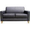 NEWPORT LEATHER FACED RECEPTION SOFA BLACK thumbnail-1