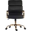 VINTAGE LEATHER LOOK EXECUTIVE CHAIR BLACK thumbnail-1