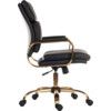 VINTAGE LEATHER LOOK EXECUTIVE CHAIR BLACK thumbnail-2