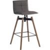 SPIN BARSTOOL GREY/DARK WOOD thumbnail-0