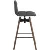 SPIN BARSTOOL GREY/DARK WOOD thumbnail-2