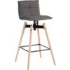 SPIN BARSTOOL GREY/LIGHT WOOD thumbnail-0