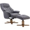 DENVER RECLINER & FOOTSTOOL GREYSTONE thumbnail-1