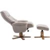 DENVER RECLINER & FOOTSTOOL OATMEAL thumbnail-1