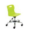 TITAN JUNIOR SWIVEL CHAIR 5-11 YEARS WITH CASTORS - LIME thumbnail-0