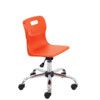 TITAN JUNIOR SWIVEL CHAIR 5-11 YEARS WITH CASTORS - ORANGE thumbnail-0