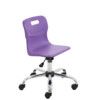 TITAN JUNIOR SWIVEL CHAIR 5-11 YEARS WITH CASTORS - PURPLE thumbnail-0