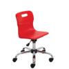 TITAN JUNIOR SWIVEL CHAIR 5-11 YEARS WITH CASTORS - RED thumbnail-0