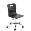 TITAN SENIOR SWIVEL CHAIR 11+ YEARS WITH CASTORS - BLACK thumbnail-0