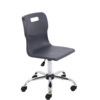 TITAN SENIOR SWIVEL CHAIR 11+ YEARS WITH CASTORS - CHARCOAL thumbnail-0