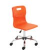 TITAN SENIOR SWIVEL CHAIR 11+ YEARS WITH CASTORS - ORANGE thumbnail-0