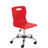 TITAN SENIOR SWIVEL CHAIR 11+ YEARS WITH CASTORS - RED thumbnail-0