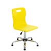 TITAN SENIOR SWIVEL CHAIR 11+ YEARS WITH GLIDES - YELLOW thumbnail-0