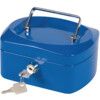 Cash Box, Keyed Lock, Blue, Metal, 150 x 120 x 80mm thumbnail-0