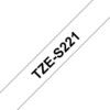 Black on White Strong Adhesive Labelling Tape, 9mm x 8M, TZES221 thumbnail-0