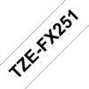 Black on White Flexible ID Labelling Tape, 24mm x 8M, TZEFX251 thumbnail-0