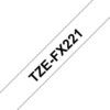 Black on White Flexible ID Labelling Tape, 9mm x 8M, TZEFX221 thumbnail-0