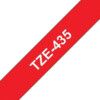 White on Red Labelling Tape, 12mm x 8M, TZe-435 thumbnail-0