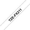 Black on White Flexible ID Labelling Tape, 6mm x 8M, TZEFX211 thumbnail-0