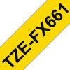 Black on Yellow Flexible ID Labelling Tape, 36mm x 8M, TZEFX211 thumbnail-0